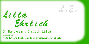 lilla ehrlich business card
